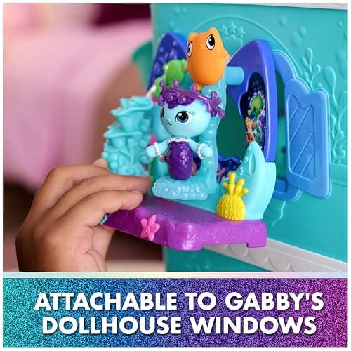 DREAMWORKS GABBY'S DOLLHOUSE The Movie, Mercat's Aquarium Balcony, with Toy Figure & Dollhouse Accessories, Kids Toys for Girls & Boys Ages 3 and Up thumbnail 8