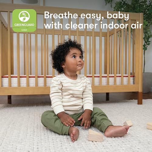 babyletto Avocado Baby Crib Mattress - GOTS, Made Safe, GREENGUARD Gold Certified - Dual Sided Infant & Toddler Mattress - Flippable & Breathable - ‎52 x 28.25 x 5.5 Inches for Standard Size Crib thumbnail 6
