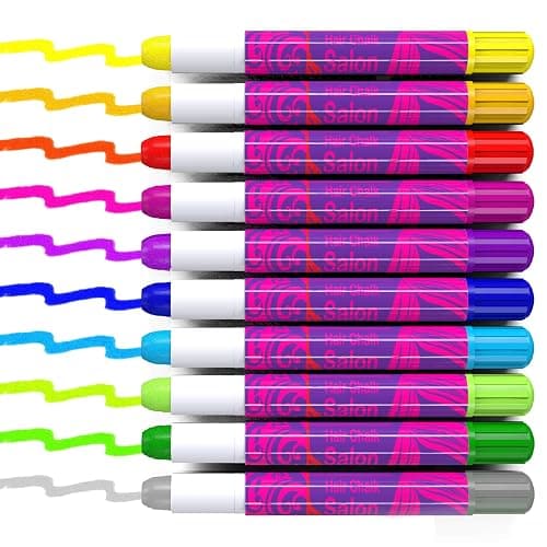 Desire Deluxe - Girls Gifts Hair Chalk 10 Temporary Non-Toxic Easy Washable Hair Dye Colourful Pens thumbnail 4