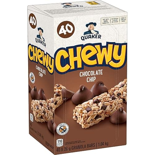 Quaker Chewy Chocolate Chip Granola Bars, Peanut Free 40-Count {Imported from Canada} - Image 1