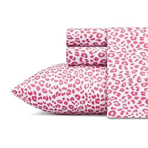 Betsey Johnson - Queen Bed Sheets, Soft & Lightweight Bedding, Fade & Wrinkle Resistant (Leopard, Queen) - Image 1