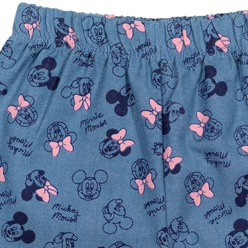 Disney Minnie Mouse Rainbow Floral T-Shirt and Chambray Shorts Outfit Set Infant to Big Kid Sizes (12 Months - 14-16) thumbnail 5