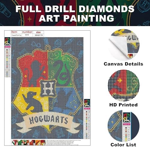 KNJSIEN Diamond Painting Art Kits for Adults Movie Diamond Painting Stickers Full Round Drill DIY Arts, Size 12"x16" thumbnail 4