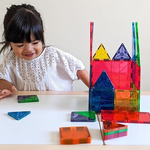 MAGNA-TILES Classic 32-Piece Magnetic Construction Set, The ORIGINAL Magnetic Building Brand thumbnail 5