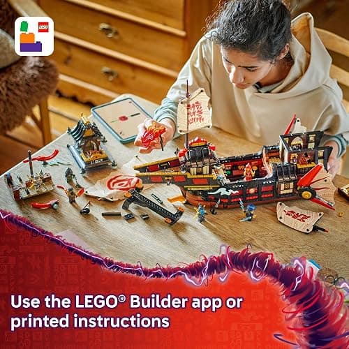 LEGO NINJAGO The Temple Bounty Building Toy - Multi-Level Boat W/6 Ninja Toy Minifigures for Kids, Ages 14+ - Model Building Kit with Display Stand - Dragons Rising Gift for Teen Boys & Girls - 71848 thumbnail 7