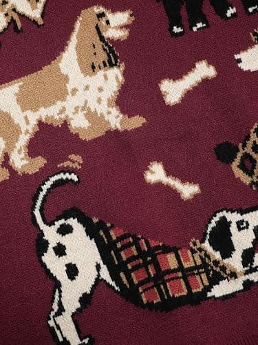 CIDER Women's Fall Cozy Sweaters Cute Sweaters Dog Graphic Long Sleeve Crewneck Soft Knit Casual Pullover Trendy 2025 thumbnail 2