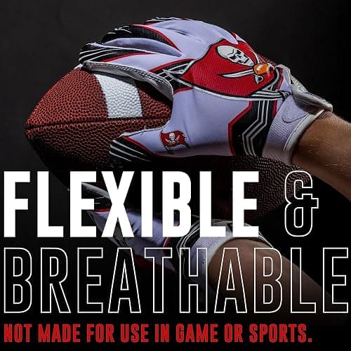 Franklin Sports Youth NFL Football Receiver Gloves - Kids Football Gloves Pair - NFL Team Logos and Silicone Palm thumbnail 2