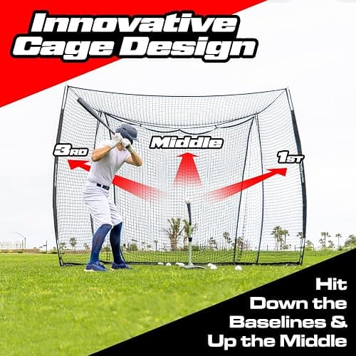 GoSports Baseball & Softball Portable Backstop Practice Net - 10 x 8 ft Hitting & Pitching Net for Backyard thumbnail 6