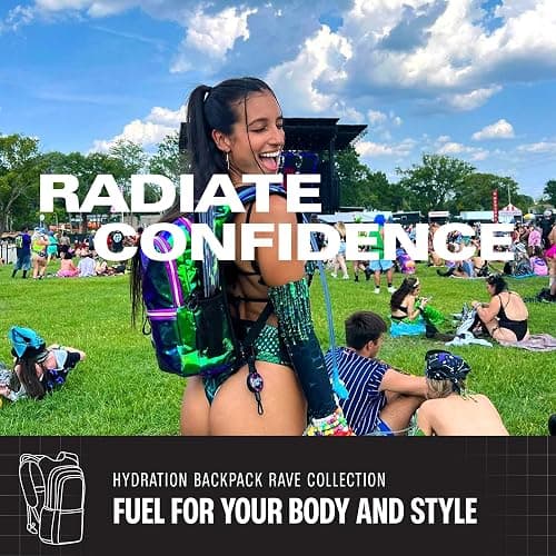 Sojourner Hydration Pack, Hydration Backpack - Water Backpack with 2l Hydration Bladder, Festival Essential - Rave Hydration Pack Hydropack Hydro for Hiking, Running, Biking, Festival Gear thumbnail 4