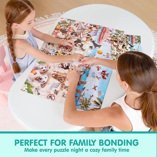 JOYIN 300 pcs Vacation Pups Dog Puzzles, Jigsaw Puzzle for Kids and Adults(27.6" x 19.7"), Vacation Puppy Theme Puzzles for Toddlers, Christmas Collection Gift Home Art Decor thumbnail 6