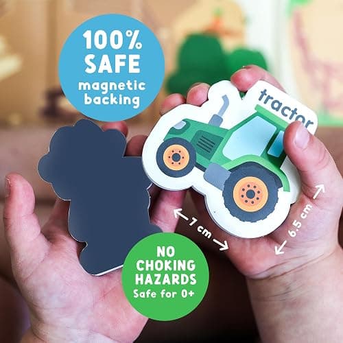 Curious Columbus Fridge Magnets for Toddlers 1-3 Year Olds | Farm Animal Refrigerator Magnets for Kids| Baby ABC Learning and Educational Toys from Babies to Preschool thumbnail 5