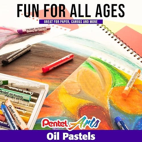 Pentel PHN50 Oil Pastel Set with Carrying Case,45-Color Set, Assorted, 50/Set thumbnail 4
