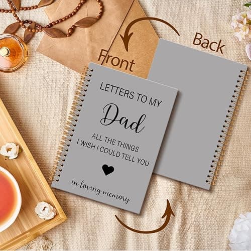 OINDADE Memorial Gifts for Loss of Dad Grief Notebook Journal, Letters to My Dad in Heaven Journal, Sympathy Notebooks Gifts for Loss of Dad Father, In Loving Memory Sympathy Gifts, 6x8.2In thumbnail 6