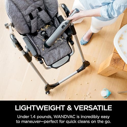 Shark WV201 WANDVAC Handheld Vacuum, Lightweight at 1.4 Pounds with Powerful Suction, Charging Dock, Single Touch Empty and Detachable Dust Cup,Graphite, Slate thumbnail 4