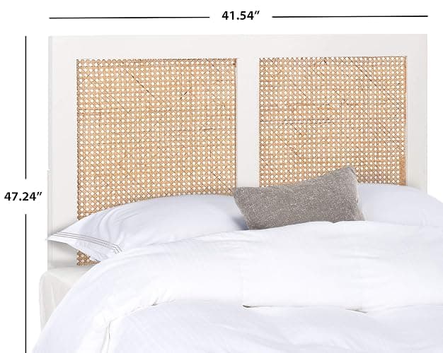 Safavieh Home Collection Vienna White Wash Cane Twin Headboard Platform, Single (HBD8004C-T) thumbnail 2