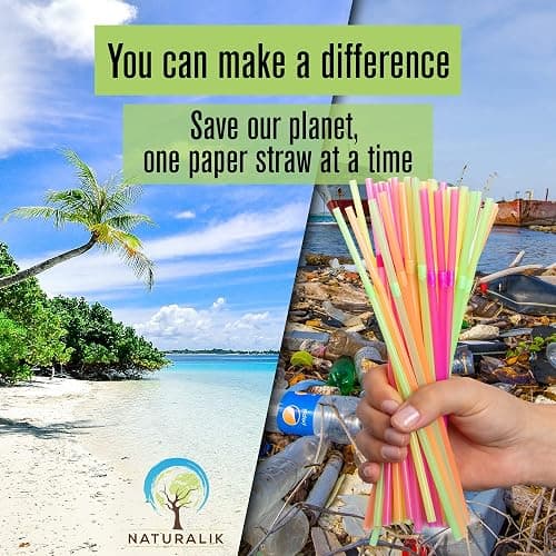 Naturalik 300/1000-Pack Extra Durable Brown Paper Straws Biodegradable- Premium Toxin Free Paper Straws Bulk- Drinking Straws for Juices, Restaurants and Party supplies, 7.7" (Brown, 300ct) thumbnail 7