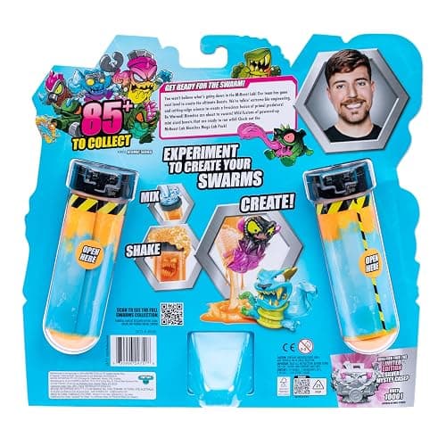 MrBeast Lab Swarms Series 2, Atomic Series 12 Pack – Panther Claws, Add Water, Shake The Test Tube and Reveal 2 of 12, 1-inch (2.5 cm) MrBeast Swarms Collectible Micro Beasts. 85+ to Collect! thumbnail 5