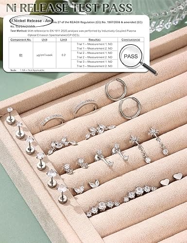 Adramata 12 Pairs Stud Hoop Earrings for Women Hypoallergenic Flat Back Earrings Stud Huggie Earring Sets for Multiple Piercing Conch Cartilage Earring Gold Silver Tragus Helix Piercing Jewellery thumbnail 6