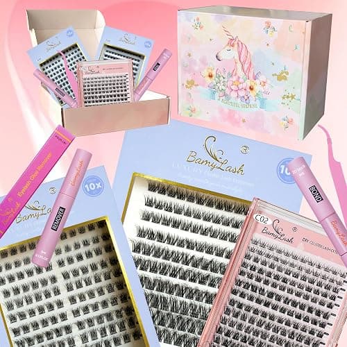 BAMYLASH 3 Styles Lash Clusters Kit, DIY Individual Eyelash Extension Kit | Natural & Fairy Cluster Lashes for Beginners, Soft Lightweight Lash Extension Kit with Bond&Seal, Lash Remover and Tweezers thumbnail 2