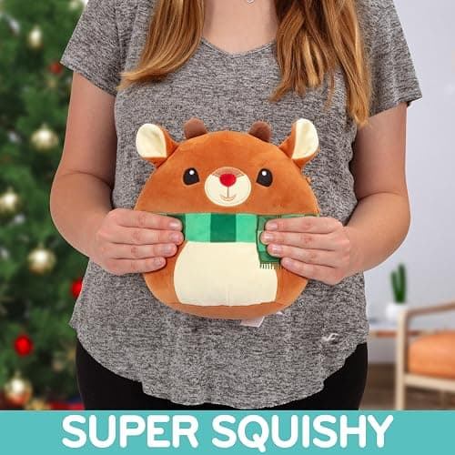 Squishmallows Original 8-Inch Rudolph The Red Nosed Reindeer - Official Jazwares Christmas Plush - Collectible Soft & Squishy Stuffed Animal Toy- 2025 Limited Edition - Gift for Kids, Girls & Boys thumbnail 3