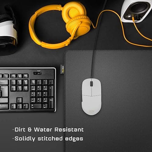 ENDGAME GEAR MPC 450 Gaming Mouse Pad - 17.72 x 15.75 inches - Large Desk Pad for Keyboard and Mouse - Cordura Fabric - Stitched Edge -Bottom from Natural Rubber Desk Mat - Stealth Edition - Black thumbnail 5