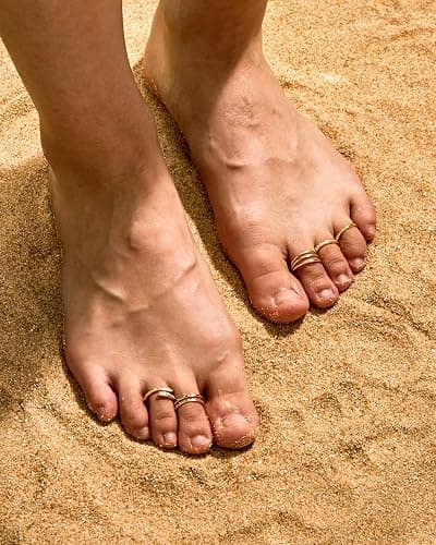 Besteel Toe Rings for Women 14K Gold Filled Simple Hug CZ Triple Open Band Rings Trendy Silver Plated Adjustable Toe Rings Summer Beach Foot Jewelry for Women thumbnail 4