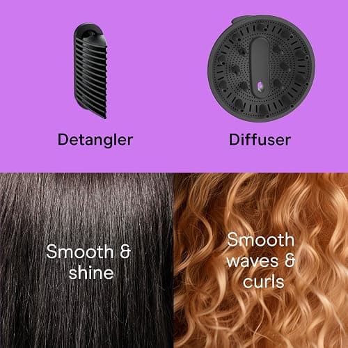Infiniti PRO CONAIR 5-in-1 Hair Drying Wand, Straightener, and Styler, Ionic All-in-One Digital Motor Blow Dryer, Includes 4 High-Performance Attachments, Cherry Red thumbnail 8