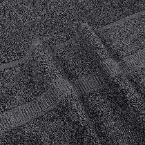 Utopia Towels Jumbo Bath Sheet 2 Piece, 600 GSM, 35 by 70 Inches, 100% Ring Spun Cotton, Absorbent and Quick Dry Extra Large Bath Towel, Grey thumbnail 5