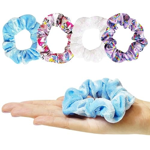 LUV HER Lilo & Stitch Hair Accessory 5 Pcs Set - 1 Regular 9 inch Stitch Hairbrush & 4 Scrunchies - Detangling Brush - Elastic Hair Ties Ropes for Girls, Ages 3+ thumbnail 4