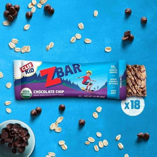 Zbar - Chocolate Chip - Soft-Baked Energy Snack Bars - Non-GMO - 12g Whole Grains - USDA Organic Granola Bars - Snacks for Kids (18 Pack) thumbnail 4
