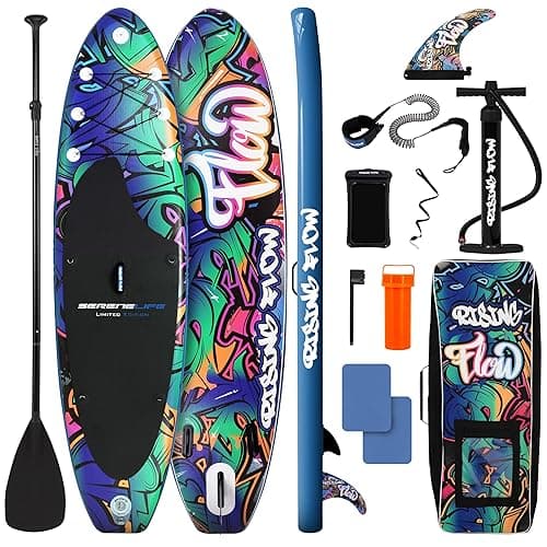 SereneLife Inflatable Stand Up Paddle Board