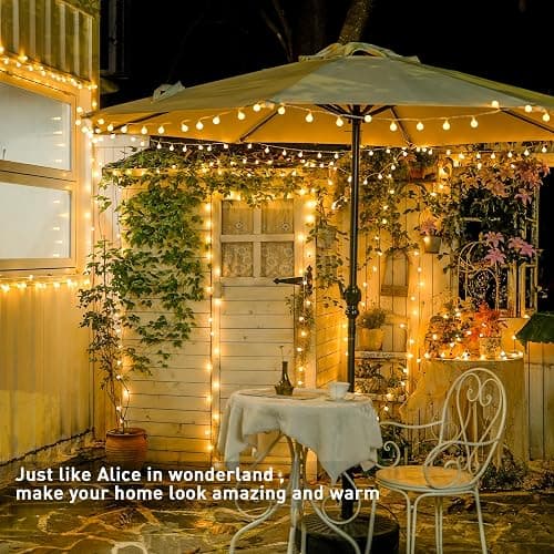 JMEXSUSS 100 LED Connectable Globe String Lights Indoor Bedroom, 33ft Warm White Christmas Lights Plug in with Remote, 8 Mode Hanging Fairy Lights Outdoor for Room Classroom Party Tree Christmas Decor thumbnail 6