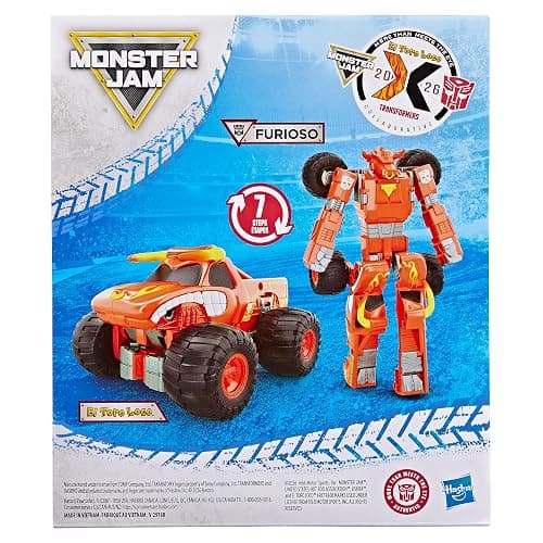Transformers Monster Jam El Toro Loco (Furioso) | Action Figure Changes from Robot to Monster Truck, Toys for 6+ thumbnail 6