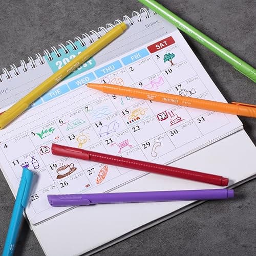 Mr. Pen- Colored Fineliner Pens, 24 Pack, 0.4mm Tip | Ergonomic Triangular Barrels, Smooth Writing Pens for Journaling, Note-Taking, Coloring, Sketching, Planning & Art Projects thumbnail 6