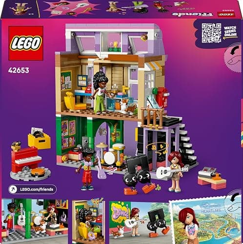 LEGO Friends Music Shop & Apartment Toy with 3 Mini Dolls, a Pet Corgi Animal Figure & Musical Instruments incl. a Piano, Drum Kit, Guitars & Accessories - Gift for 7+ Year Old Girls - 42653 thumbnail 12
