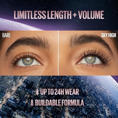 Maybelline New York Burgundy Wimperntusche für extrem lange Wimpern, Lash Sensational Sky High Mascara, Burgundy Haze, 7,2 ml thumbnail 5