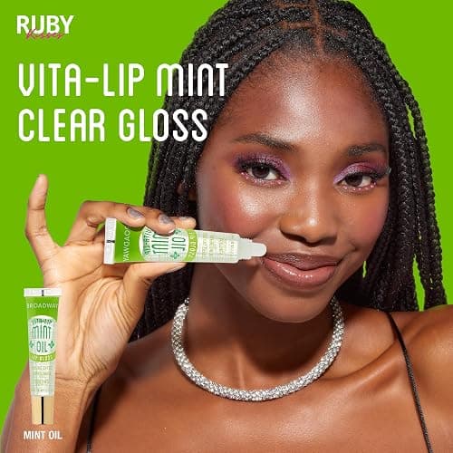 Ruby Kisses Broadway Vita-Lip Clear Lip Gloss (10 Pack), Ultra-Hydrating & Soothing Formula with Vitamins, High-Shine Non-Sticky Finish Lip Balm with Mint, Rosehip, Coconut, Mango, Argan, Honey, Shea thumbnail 8