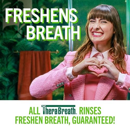 TheraBreath Fresh Breath Mouthwash, Mild Mint, Alcohol-Free, 1 Liter thumbnail 8