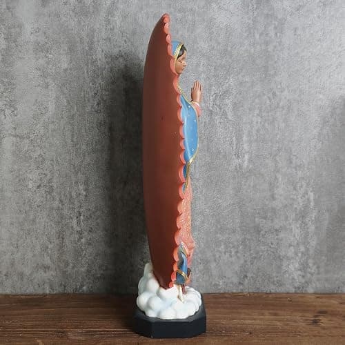 BC Catholic Our Lady of Guadalupe Statue, Virgen De Guadalupe Figure, Religious Gift for Mother's Day, Inspirational Home Decor,10.7 inch H, Hand Painted Sculpture by Buildclassic thumbnail 6