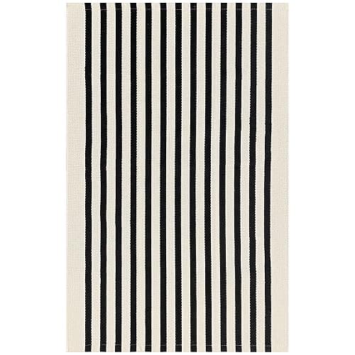 KILOCOCO Beige Striped Rug 2.3'x3.6' Indoor Outdoor Rugs Front Door Mat Hand Woven Cotton Washable Striped Layered Doormats for Front Porch/Kitchen/Farmhouse/Entryway/Patio thumbnail 8