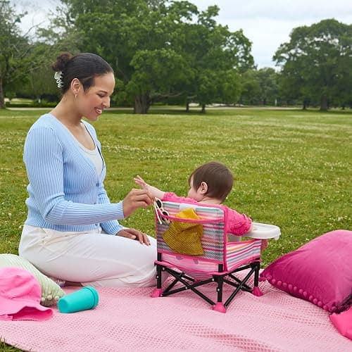 Bright Starts Disney Minnie Mouse Pop 'N Sit Portable Booster, Indoor/Outdoor Use, Floor Seat with Feeding Tray, 6 Mos - 3 Yrs thumbnail 13