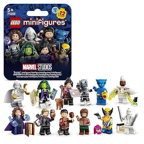 LEGO 71039 Marvel Series 2 Mini Figures, 1 of 12 Iconic Disney+ Characters to Collect in Each Bag, Includes Wolverine, Hawkeye, She-Hulk, Echo and More (1 Piece, Style Sent Randomly) - Multicoloured