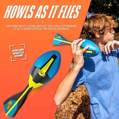 Nerf Vortex Ultra Grip Football, Designed for Easy Catching, Howling Whistle Sound, Distance-Optimizing Tail, Water-Resistant, All-Weather Play thumbnail 5