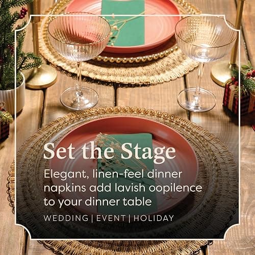 100-Pack Linen-Feel Black Napkins, 16"x16" Dinner Napkins for Restaurant, Party, Kitchen Or Event, Bookfolded Guest Towel for Bathroom, Guestroom Or Vanity. thumbnail 6