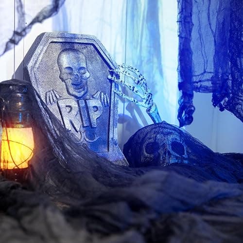 197" x 85" Halloween Creepy Cloth - Halloween Spooky Fabric Cloth - Scary Gauze Blood Creepy Cloth for Haunted House Halloween Party Yard Wall Doorway Outdoors Decoration thumbnail 4