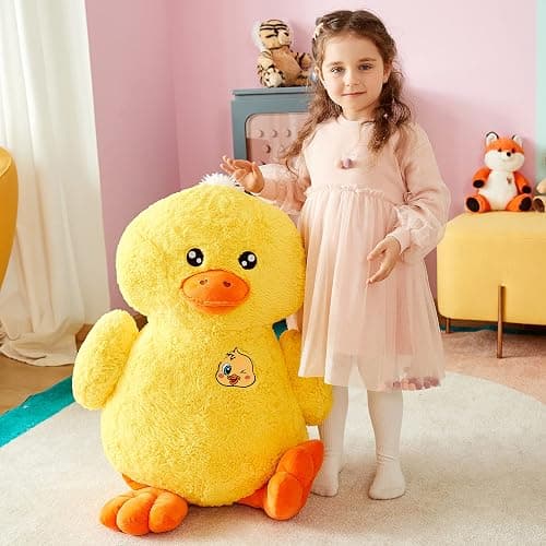 IKASA Large Duck Stuffed Animals Giant Soft Plush Toy,Cute Huge Jumbo Kawaii Fluffy Plushy Big Size Fat Oversized Plushie,Gifts for Kids thumbnail 6