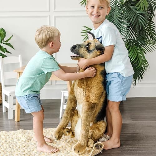 Melissa & Doug Giant German Shepherd - Lifelike Stuffed Animal Dog (Over 2 feet Tall) thumbnail 5