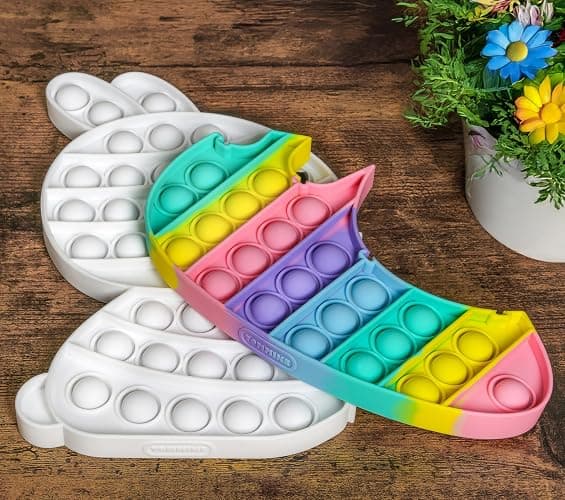 TOMMIKE Easter Bunny Pop It Fidget Toy Bubble Sensory for Anxiety & Stress Relief Special Needs Autism Learning Office School Game Craft Kids Adults (Easter) thumbnail 2