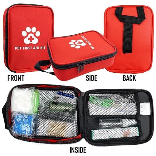 Dog First Aid Kit, Pet Travel Essentials, Emergency Supplies for Cats, Dogs | Travel-Ready Emergency Kit, Portable Kit For Pets, First Aid Pack Compact Safety Essentials for Hiking, Camping & Road Trips thumbnail 4