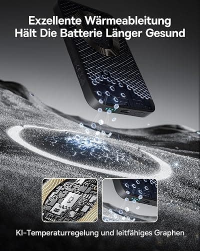 Baseus Enerfill MagSafe Powerbank 10000mAh 22.5W Magnetische Power Bank USB C, Kabellose Externe Handyakkus Wireless Mini Powerbank Kompatibel mit iPhone 16/15/14/13/12/Pro/Pro Max Serie, Schwarz thumbnail 7